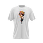 Fashion, accesorii si bijuterii - Barbati - Imbracaminte - Tricouri si bluze barbati - Tricou barbati Portgas D Ace One Piece Chibi Anime, alb, marime 2XL - Infinity.ro