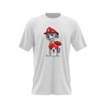Fashion, accesorii si bijuterii - Barbati - Imbracaminte - Tricouri si bluze barbati - Tricou barbati Paw Patrol Marshal Dalmatian Pompier, alb, marime 2XL - Infinity.ro