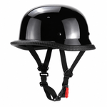 Auto si Moto - Moto - Echipamente protectie moto - Casti moto - Casca Moto/Scuter FIXATO Retro German, Interior Confortabil, Prindere rapida, Negru Lucios, L 59-60cm - Infinity.ro