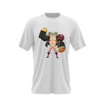Fashion, accesorii si bijuterii - Barbati - Imbracaminte - Tricouri si bluze barbati - Tricou barbati One Piece Franky Iron Man Dulgher Anime, alb, marime 2XL - Infinity.ro