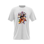 Fashion, accesorii si bijuterii - Barbati - Imbracaminte - Tricouri si bluze barbati - Tricou barbati Dragon Ball Z All Team Anime Goku Vegeta, alb, marime 2XL - Infinity.ro