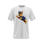 Fashion, accesorii si bijuterii - Barbati - Imbracaminte - Tricouri si bluze barbati - Tricou barbati Paw Patrol Chase Dog Politist Dinamo, alb, marime 2XL - Infinity.ro