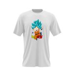 Fashion, accesorii si bijuterii - Barbati - Imbracaminte - Tricouri si bluze barbati - Tricou barbati Dragon Ball Z Saiyan Taekwondo, alb, marime 2XL - Infinity.ro