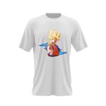 Fashion, accesorii si bijuterii - Barbati - Imbracaminte - Tricouri si bluze barbati - Tricou barbati Dragon Ball Z Vegeta Vagabond Gangster Anime, alb, marime 2XL - Infinity.ro