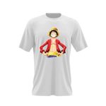 Fashion, accesorii si bijuterii - Barbati - Imbracaminte - Tricouri si bluze barbati - Tricou barbati Monkey D Luffy One Piece Anime Straw Hat, alb, marime 2XL - Infinity.ro