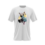 Fashion, accesorii si bijuterii - Barbati - Imbracaminte - Tricouri si bluze barbati - Tricou barbati Tengen Uzui Demon Slayer Kimetsu no Yaiba, alb, marime 2XL - Infinity.ro