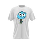Fashion, accesorii si bijuterii - Barbati - Imbracaminte - Tricouri si bluze barbati - Tricou barbati Gumball World Bebelino Desene Animate, alb, marime 2XL - Infinity.ro