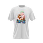Fashion, accesorii si bijuterii - Barbati - Imbracaminte - Tricouri si bluze barbati - Tricou barbati One Piece Pirate Girl Sirena Anime, alb, marime 2XL - Infinity.ro