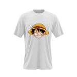 Fashion, accesorii si bijuterii - Barbati - Imbracaminte - Tricouri si bluze barbati - Tricou barbati One Piece Pirat Monkey D Luffy Capitan Vas, alb, marime 2XL - Infinity.ro