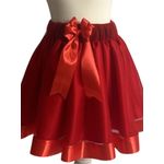 Fashion, accesorii si bijuterii - Copii - Imbracaminte copii - Fuste copii - Fusta tutu din tulle, rosie, cu fundita, 80-86 cm - Infinity.ro