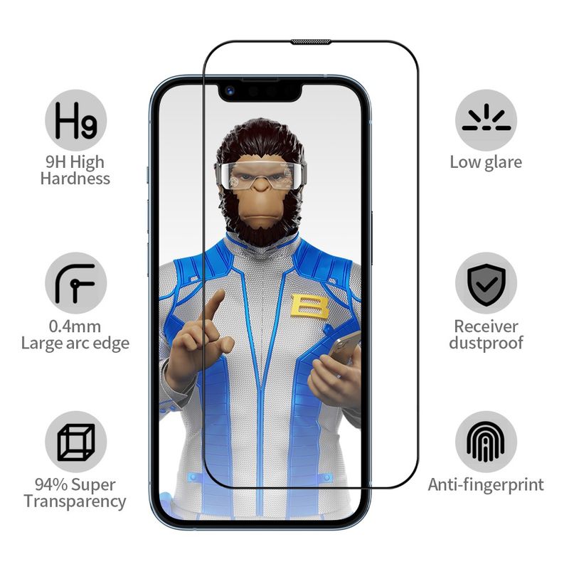 Laptop, Telefoane si Tablete - Telefoane mobile si accesorii - Accesorii Telefoane - Folii protectie telefoane - Folie pentru iPhone 17 Air cu Aplicator Pro - Blueo Anti-Reflective HD Glass - Black - Infinity.ro