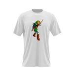 Fashion, accesorii si bijuterii - Barbati - Imbracaminte - Tricouri si bluze barbati - Tricou barbati Legend of Zelda Link Arc Nintendo, alb, marime 2XL - Infinity.ro