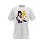 Fashion, accesorii si bijuterii - Barbati - Imbracaminte - Tricouri si bluze barbati - Tricou barbati Sailor Moon Marte Venus Anime Manga, alb, marime 2XL - Infinity.ro
