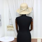 Fashion, accesorii si bijuterii - Femei - Accesorii femei - Caciuli si palarii femei - Palarie de soare, dama, ButicCochet, din paie, marime 56 cm / reglabila, cu bor mare, banda decorativa, Bej - PAL870 - Infinity.ro