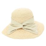 Fashion, accesorii si bijuterii - Femei - Accesorii femei - Caciuli si palarii femei - Palarie de soare, dama, ButicCochet, din paie, marime 56 cm / reglabila, cu bor mare, banda decorativa, Bej - PAL870 - Infinity.ro