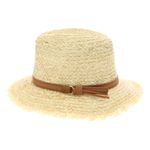 Fashion, accesorii si bijuterii - Femei - Accesorii femei - Caciuli si palarii femei - Palarie de soare, dama, ButicCochet, din paie, marime 56 cm / reglabila, cu bor mic, banda decorativa, Bej - PAL869 - Infinity.ro