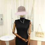 Fashion, accesorii si bijuterii - Femei - Accesorii femei - Caciuli si palarii femei - Palarie de soare, dama, ButicCochet, din poliester, marime universala, cu fundita, Mov - PAL627 - Infinity.ro