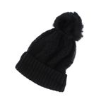Fashion, accesorii si bijuterii - Femei - Accesorii femei - Caciuli si palarii femei - Caciula dama, ButicCochet, 70% viscoza 30% lana, cu ciucure, one size, Negru - FES275 - Infinity.ro