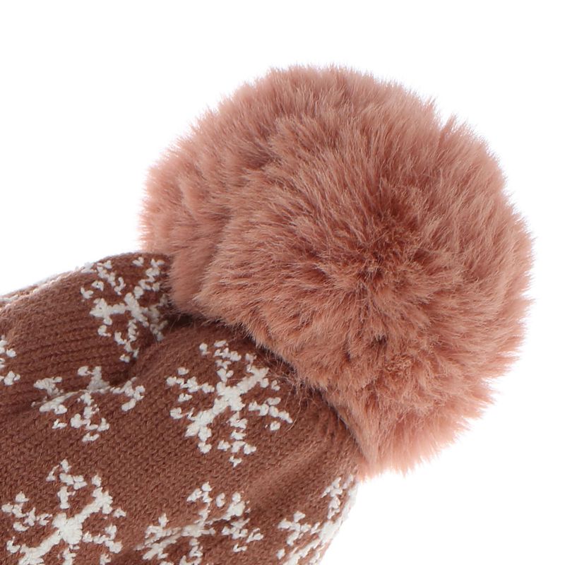 Fashion, accesorii si bijuterii - Femei - Accesorii femei - Caciuli si palarii femei - Caciula dama, ButicCochet, din acril, model cu fulgi, one size, Roz cenusiu - FES248 - Infinity.ro