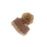 Fashion, accesorii si bijuterii - Femei - Accesorii femei - Caciuli si palarii femei - Caciula dama, ButicCochet, din acril, model cu fulgi, one size, Bej - FES250 - Infinity.ro