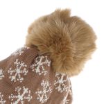 Fashion, accesorii si bijuterii - Femei - Accesorii femei - Caciuli si palarii femei - Caciula dama, ButicCochet, din acril, model cu fulgi, one size, Bej - FES250 - Infinity.ro