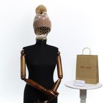 Fashion, accesorii si bijuterii - Femei - Accesorii femei - Caciuli si palarii femei - Caciula dama, ButicCochet, din acril, model cu fulgi, one size, Bej - FES250 - Infinity.ro