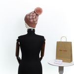 Fashion, accesorii si bijuterii - Femei - Accesorii femei - Caciuli si palarii femei - Caciula dama, ButicCochet, din acril, model cu fulgi, one size, Roz cenusiu - FES248 - Infinity.ro