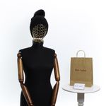 Fashion, accesorii si bijuterii - Femei - Accesorii femei - Caciuli si palarii femei - Caciula dama, tricotata, ButicCochet, 70% viscoza 30% lana, cu ciucure, one size, Negru - FES283 - Infinity.ro