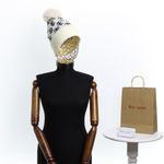 Fashion, accesorii si bijuterii - Femei - Accesorii femei - Caciuli si palarii femei - Caciula dama, ButicCochet, din acril, model cu fulgi, one size, Alb - FES247 - Infinity.ro