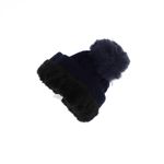 Fashion, accesorii si bijuterii - Femei - Accesorii femei - Caciuli si palarii femei - Caciula dama, ButicCochet, din 70% viscoza 30% lana, model cu perle, one size, Bleumarin - FES237 - Infinity.ro