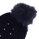 Fashion, accesorii si bijuterii - Femei - Accesorii femei - Caciuli si palarii femei - Caciula dama, ButicCochet, din 70% viscoza 30% lana, model cu perle, one size, Bleumarin - FES237 - Infinity.ro