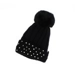 Fashion, accesorii si bijuterii - Femei - Accesorii femei - Caciuli si palarii femei - Caciula dama, ButicCochet, din 70% viscoza 30% lana, model cu strasuri, one size, Negru - FES227 - Infinity.ro