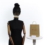 Fashion, accesorii si bijuterii - Femei - Accesorii femei - Caciuli si palarii femei - Caciula dama, ButicCochet, din 70% viscoza 30% lana, model cu strasuri, one size, Negru - FES227 - Infinity.ro