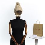 Fashion, accesorii si bijuterii - Femei - Accesorii femei - Caciuli si palarii femei - Caciula dama, ButicCochet, 70% viscoza 30% lana, tricotat, one size, Bej - FES259 - Infinity.ro