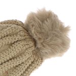Fashion, accesorii si bijuterii - Femei - Accesorii femei - Caciuli si palarii femei - Caciula dama, ButicCochet, 70% viscoza 30% lana, tricotat, one size, Bej - FES259 - Infinity.ro