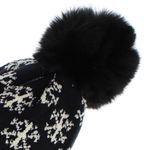 Fashion, accesorii si bijuterii - Femei - Accesorii femei - Caciuli si palarii femei - Caciula dama, ButicCochet, din acril, model cu fulgi, one size, Negru - FES245 - Infinity.ro