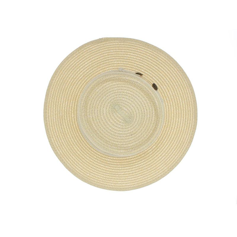 Fashion, accesorii si bijuterii - Femei - Accesorii femei - Caciuli si palarii femei - Palarie de soare, Dama, Buticcochet, din paie de hartie, cu snur decorativ, Bej - PAL1583 - Infinity.ro