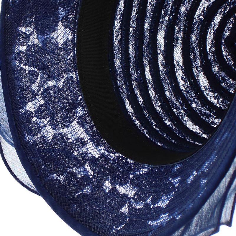 Fashion, accesorii si bijuterii - Femei - Accesorii femei - Caciuli si palarii femei - Palarie de soare, Dama, Buticcochet, din material textil, cu fundita, Bleumarin - PAL1576 - Infinity.ro