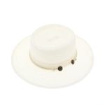 Fashion, accesorii si bijuterii - Femei - Accesorii femei - Caciuli si palarii femei - Palarie de soare, Dama, Buticcochet, din paie de hartie, cu snur decorativ, Alb - PAL1582 - Infinity.ro