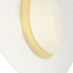 Fashion, accesorii si bijuterii - Femei - Accesorii femei - Caciuli si palarii femei - Palarie de soare, Dama, Buticcochet, din paie de hartie, cu snur decorativ, Alb - PAL1582 - Infinity.ro
