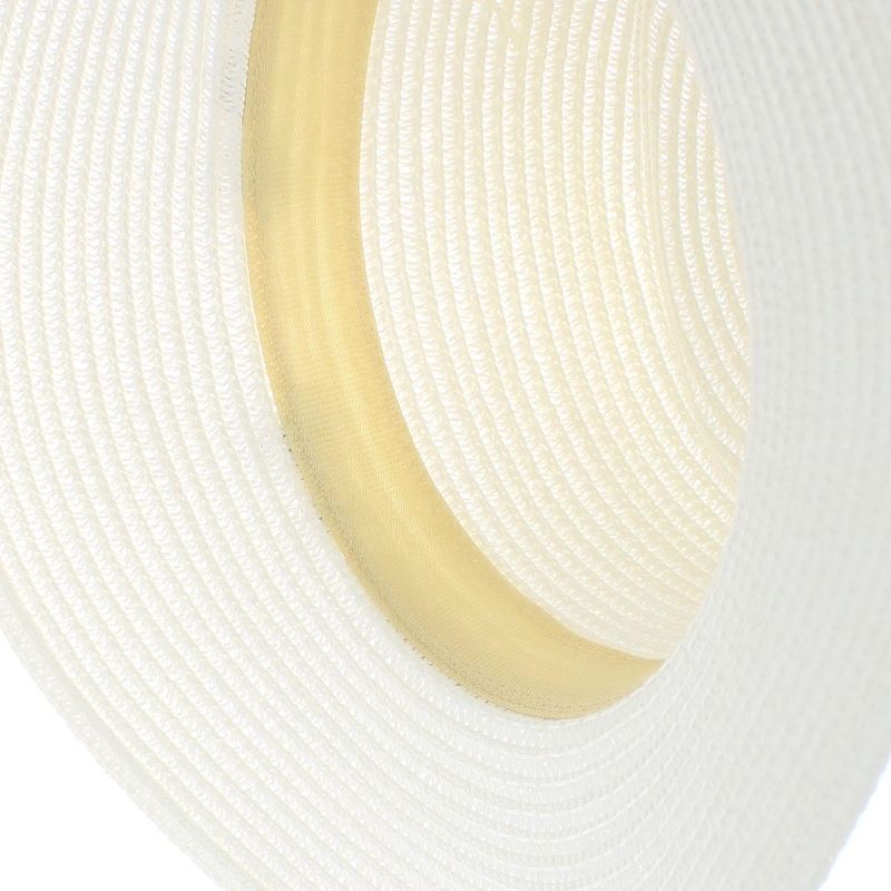 Fashion, accesorii si bijuterii - Femei - Accesorii femei - Caciuli si palarii femei - Palarie de soare, Dama, Buticcochet, din paie de hartie, cu snur decorativ, Alb - PAL1582 - Infinity.ro