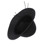 Fashion, accesorii si bijuterii - Femei - Accesorii femei - Caciuli si palarii femei - Palarie de soare, dama, Anoul, din paie de hartie, marime universala/ reglabila, cu flori decorative, Negru - PAL1367 - Infinity.ro