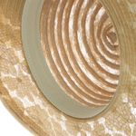 Fashion, accesorii si bijuterii - Femei - Accesorii femei - Caciuli si palarii femei - Palarie de soare, Dama, Buticcochet, din material textil, cu fundita si floare, Maro - PAL1571 - Infinity.ro