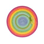 Fashion, accesorii si bijuterii - Femei - Accesorii femei - Caciuli si palarii femei - Palarie de soare, dama, Anoul, din paie de hartie, one size, bor mare, cu floare decorativa, Multicolor - PAL1560 - Infinity.ro