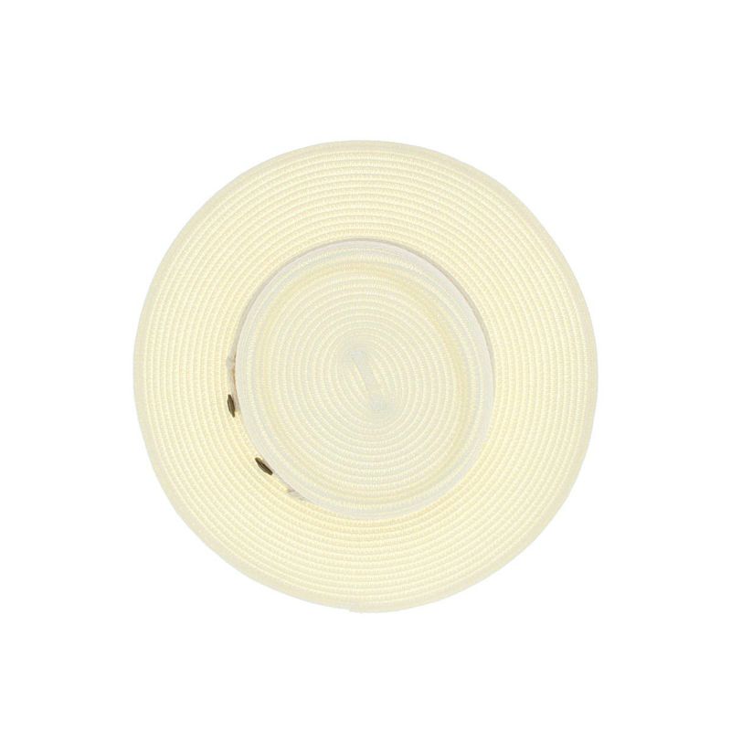 Fashion, accesorii si bijuterii - Femei - Accesorii femei - Caciuli si palarii femei - Palarie de soare, Dama, Buticcochet, din paie de hartie, cu snur decorativ, Crem - PAL1580 - Infinity.ro