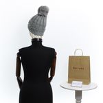 Fashion, accesorii si bijuterii - Femei - Accesorii femei - Caciuli si palarii femei - Caciula dama, ButicCochet, din 70% viscoza 30% lana, model cu strasuri, one size, Gri - FES229 - Infinity.ro
