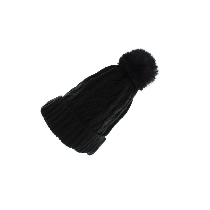 Fashion, accesorii si bijuterii - Copii - Accesorii copii - Esarfe si fulare copii - Set caciula si fular, pentru copii, tricotat cu ciucuri, Buticcochet, 70% viscoza 30% lana, Negru - SETF249 - Infinity.ro