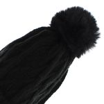 Fashion, accesorii si bijuterii - Copii - Accesorii copii - Esarfe si fulare copii - Set caciula si fular, pentru copii, tricotat cu ciucuri, Buticcochet, 70% viscoza 30% lana, Negru - SETF249 - Infinity.ro