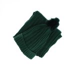 Fashion, accesorii si bijuterii - Copii - Accesorii copii - Esarfe si fulare copii - Set caciula si fular, pentru copii, cu ciucuri, Buticcochet, 70% viscoza 30% lana, Verde - SETF241 - Infinity.ro