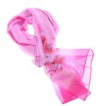 Fashion, accesorii si bijuterii - Femei - Accesorii femei - Esarfe si fulare femei - Esarfa, de dama, Buticcochet, din poliester, imprimeu floral, 50x150 cm, Roz - ES1923 - Infinity.ro